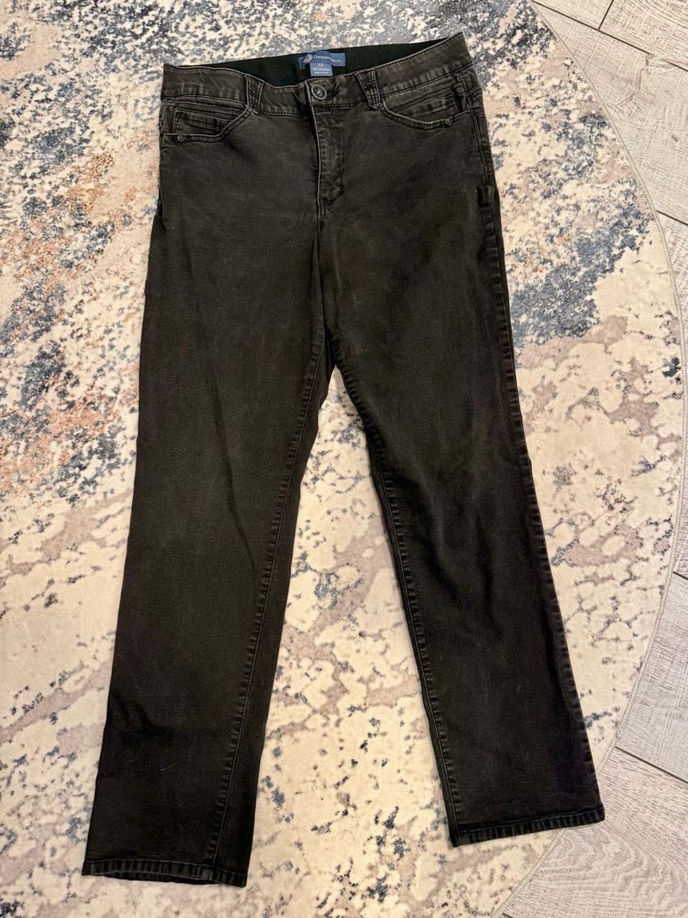 Democracy Ab Solution Black Straight Leg Jeans 12